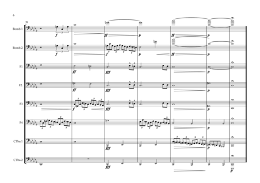 Auferstehen Koralle - Dies Irae Sinfonie Nr.2 Coral - 8 Tubas / 8 Trombones Brass Ensemble scores gallery preview page 6
