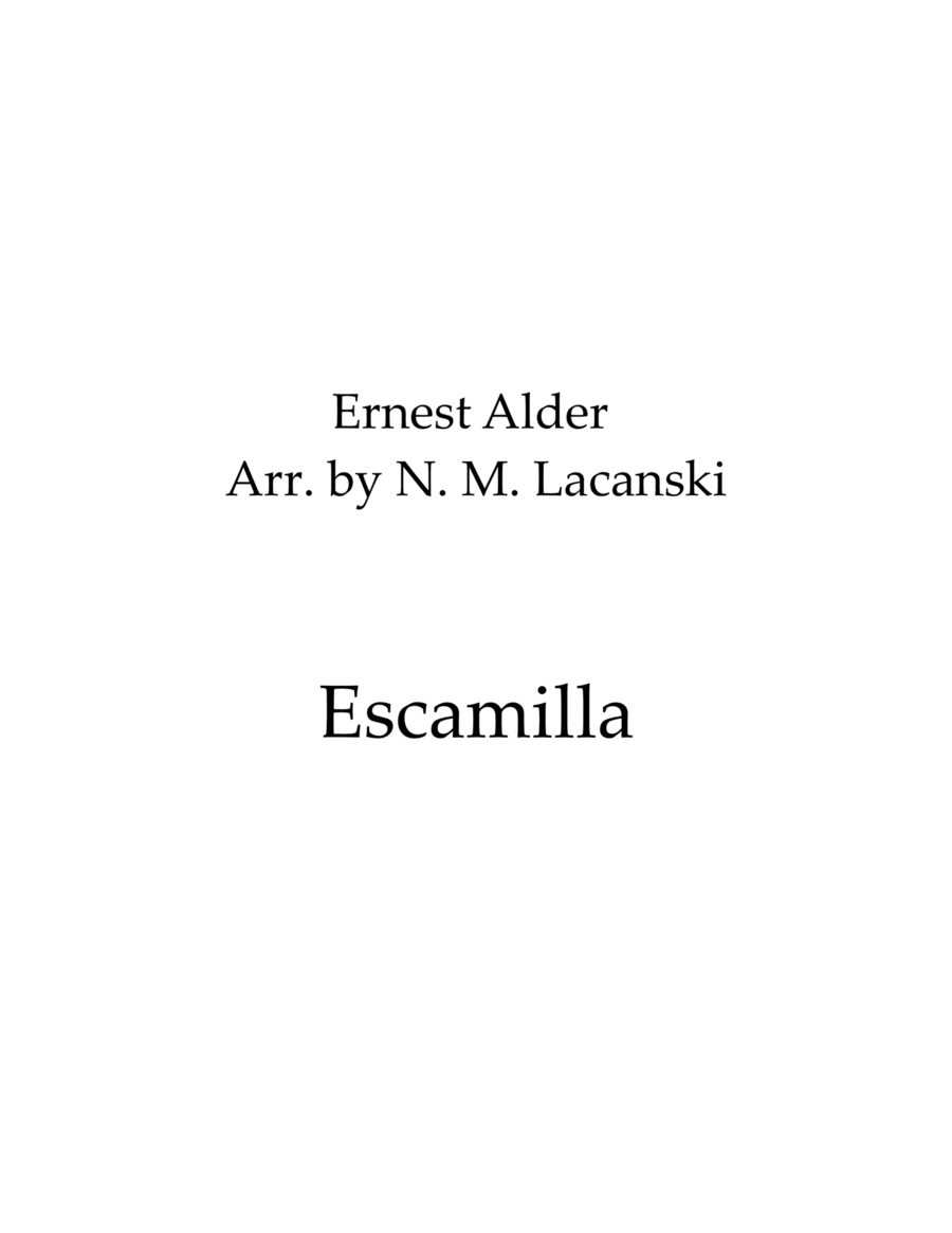 Escamilla Escamilla Clarinet Solo scores gallery preview page 1