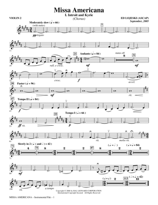 Missa Americana - Violin 2