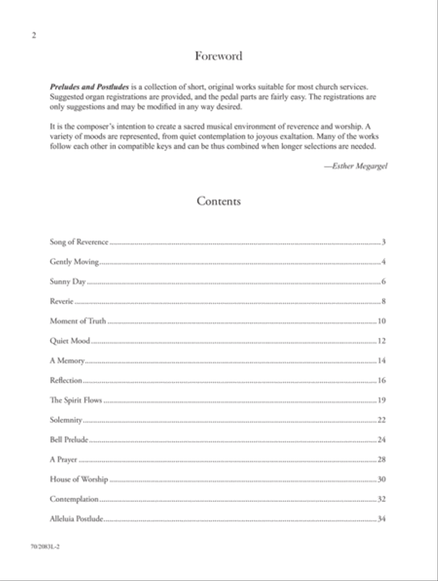 Preludes and Postludes Organ Solo scores gallery preview page 2