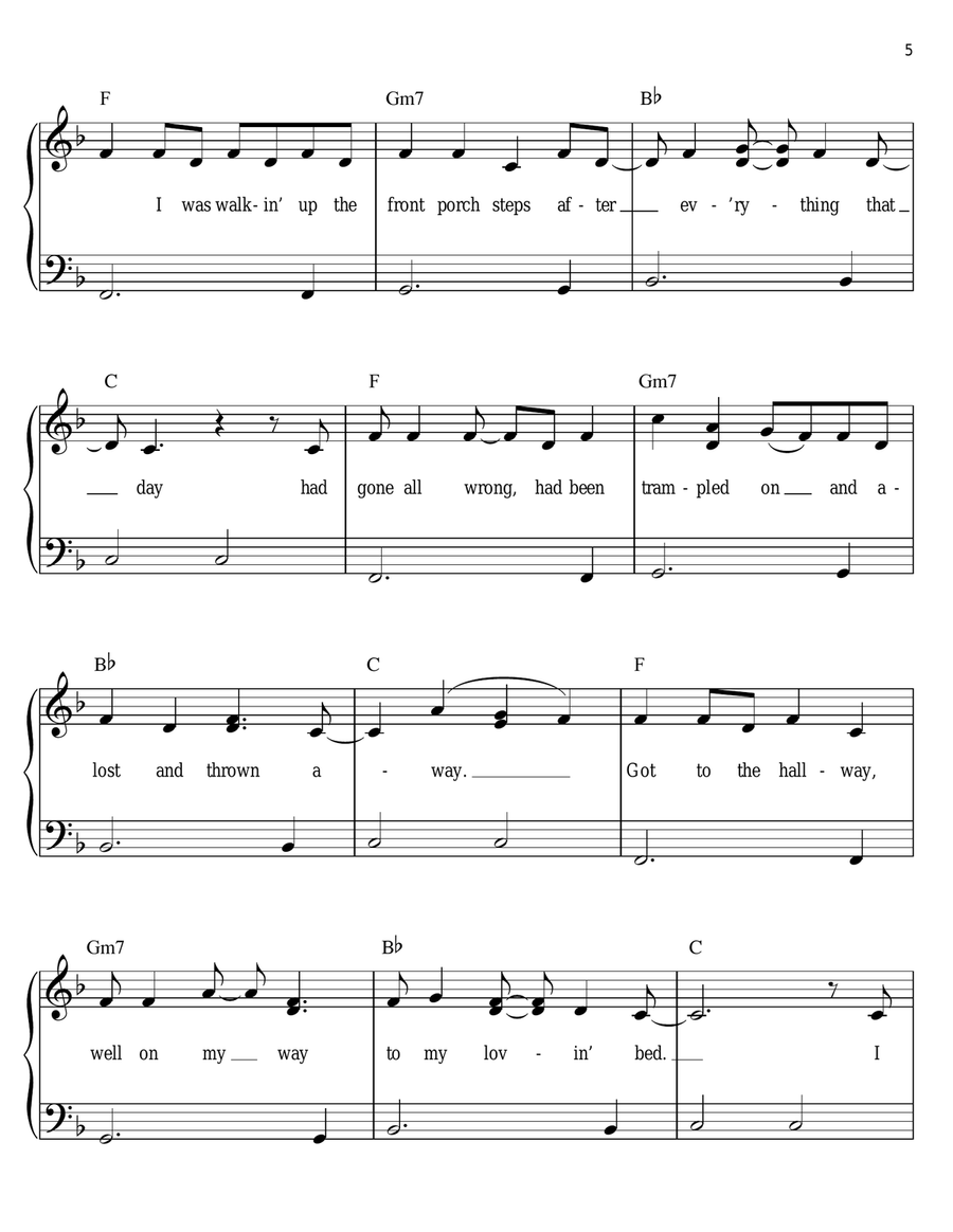 Our Song Easy Piano scores gallery preview page 5