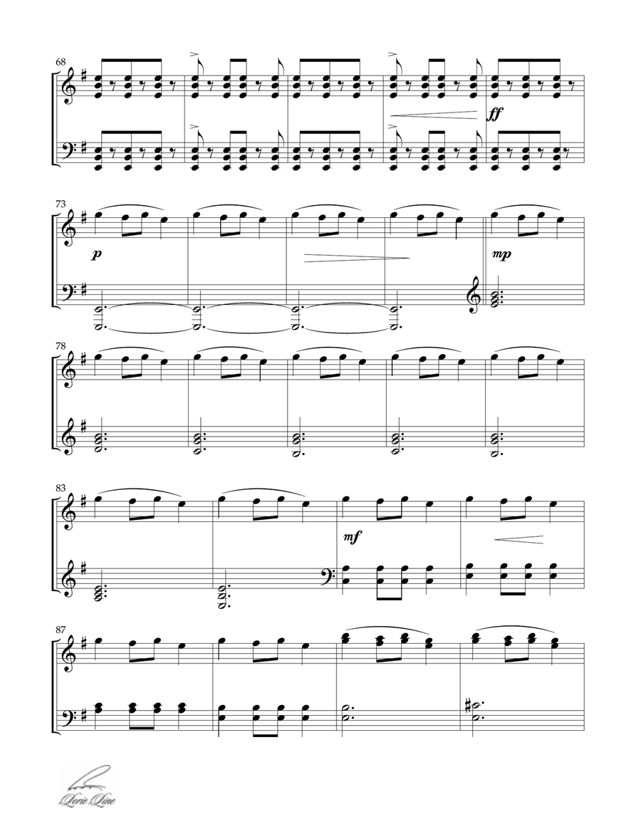 Carol Of The Bells Piano Solo scores gallery preview page 5