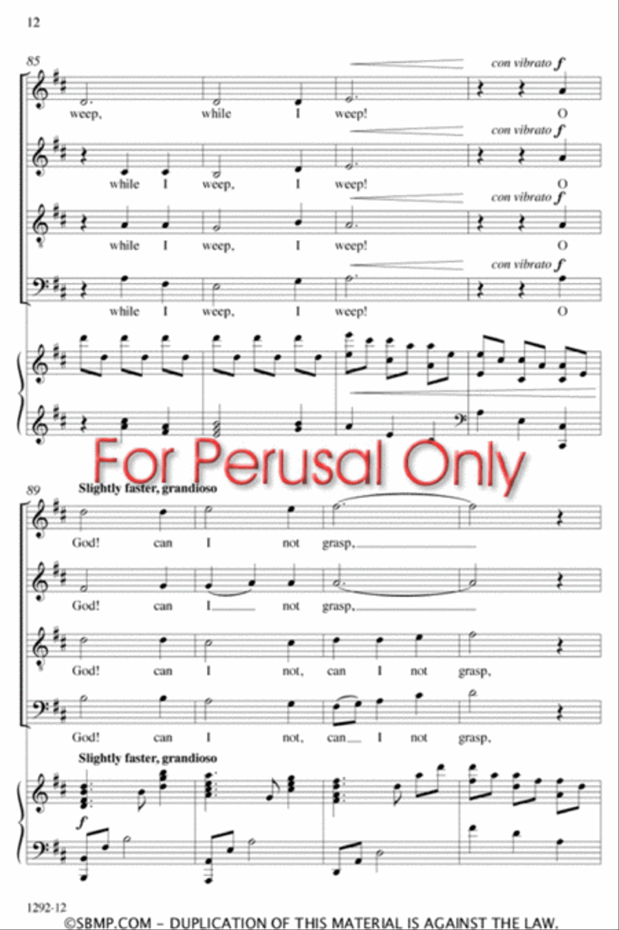 A Dream Within a Dream - SATB Octavo 4-Part scores gallery preview page 11