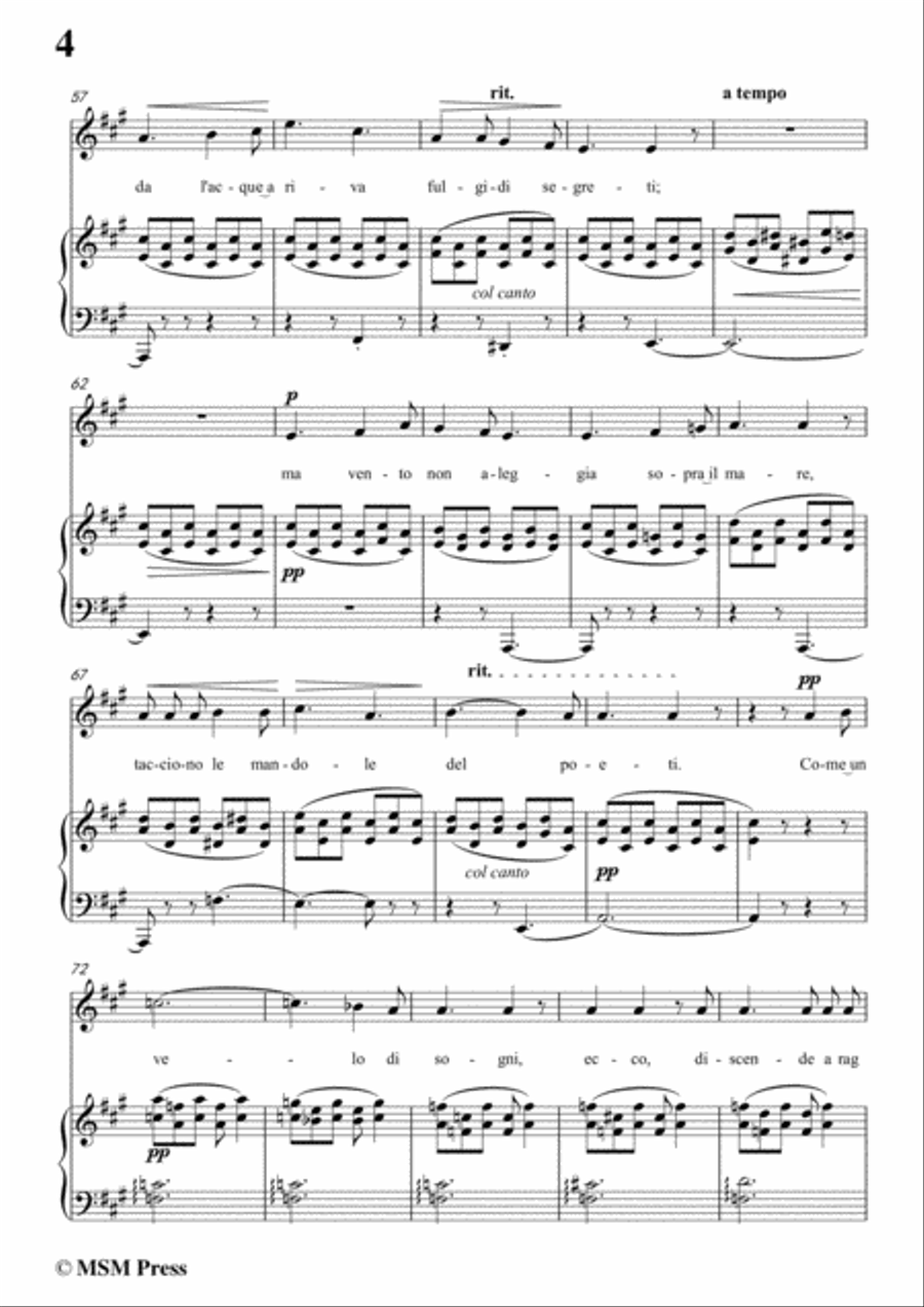 Tosti-Arcano! In A Major,for voice and piano Voice Solo scores gallery preview page 6