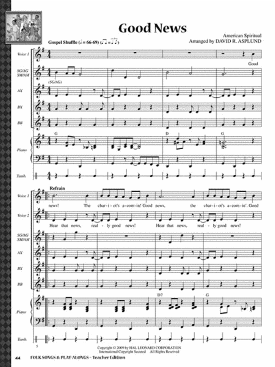 Folk Songs & Play-Alongs Choir scores gallery preview page 7