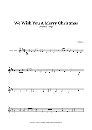 Book cover for We Wish You A Merry Christmas for Easy Clarinet Solo