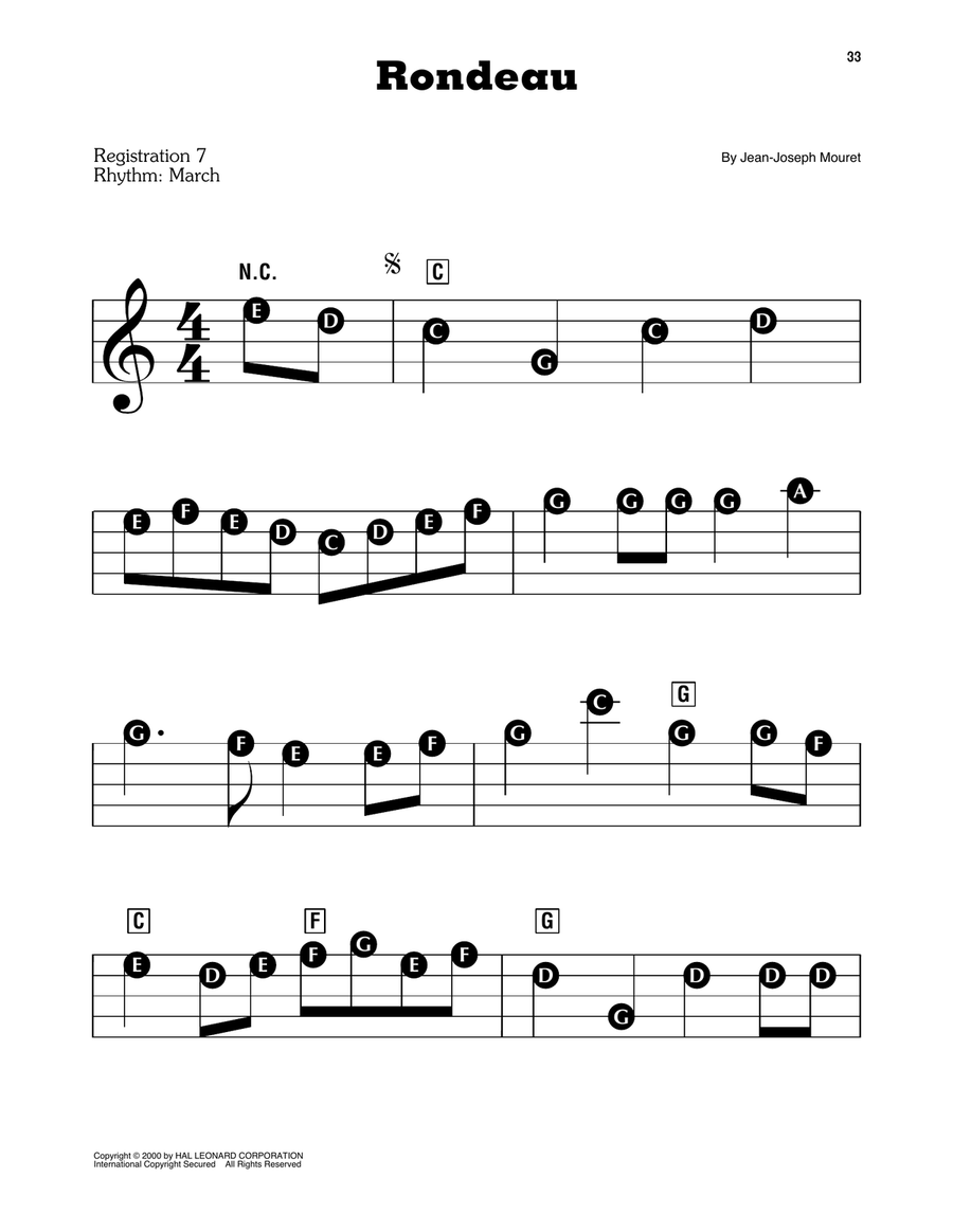 Fanfare Rondeau Fanfare Rondeau Electronic Keyboard scores gallery preview page 1