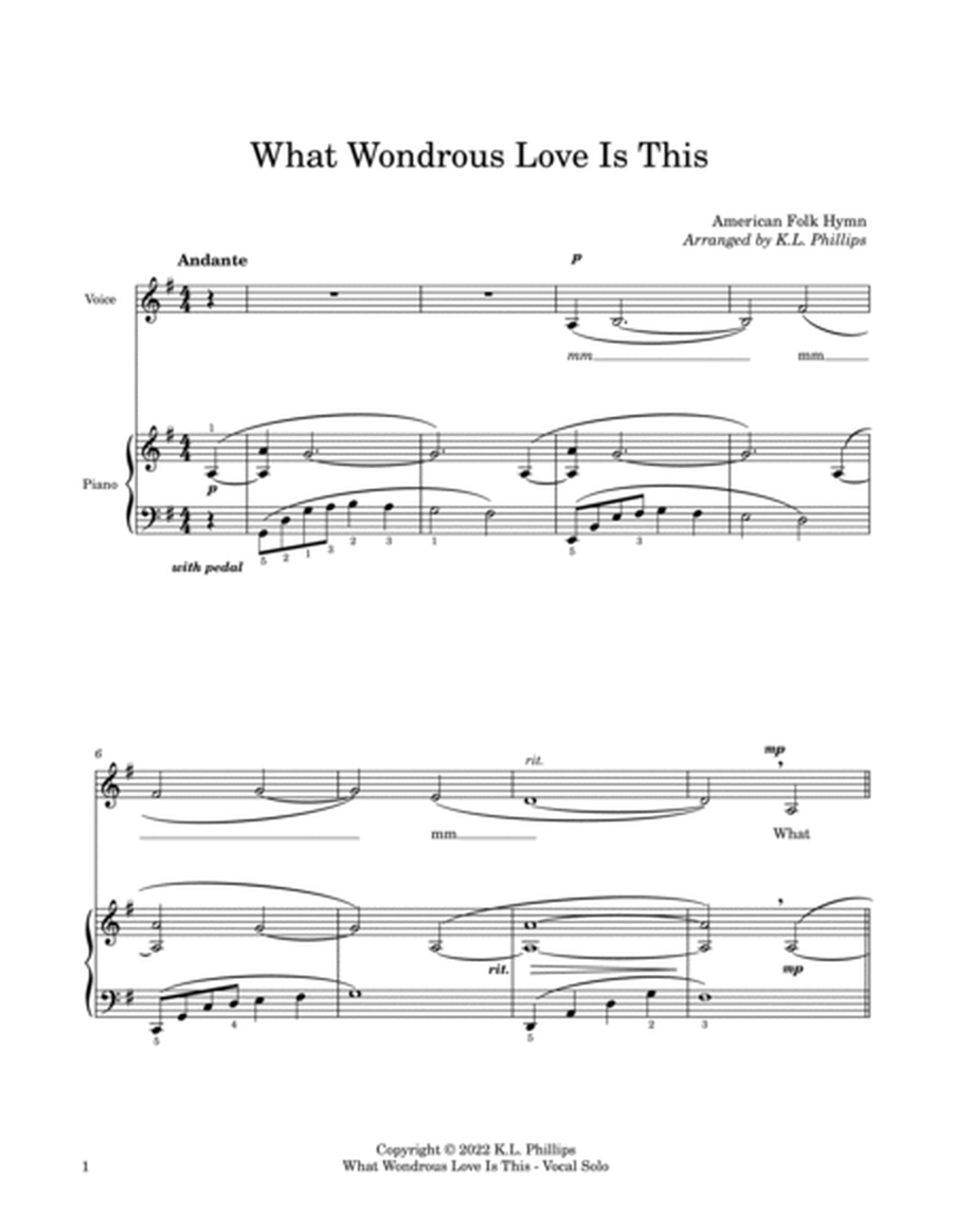 What Wondrous Love Is This - Vocal Solo (Low Voice) with Piano Accompaniment image number null
