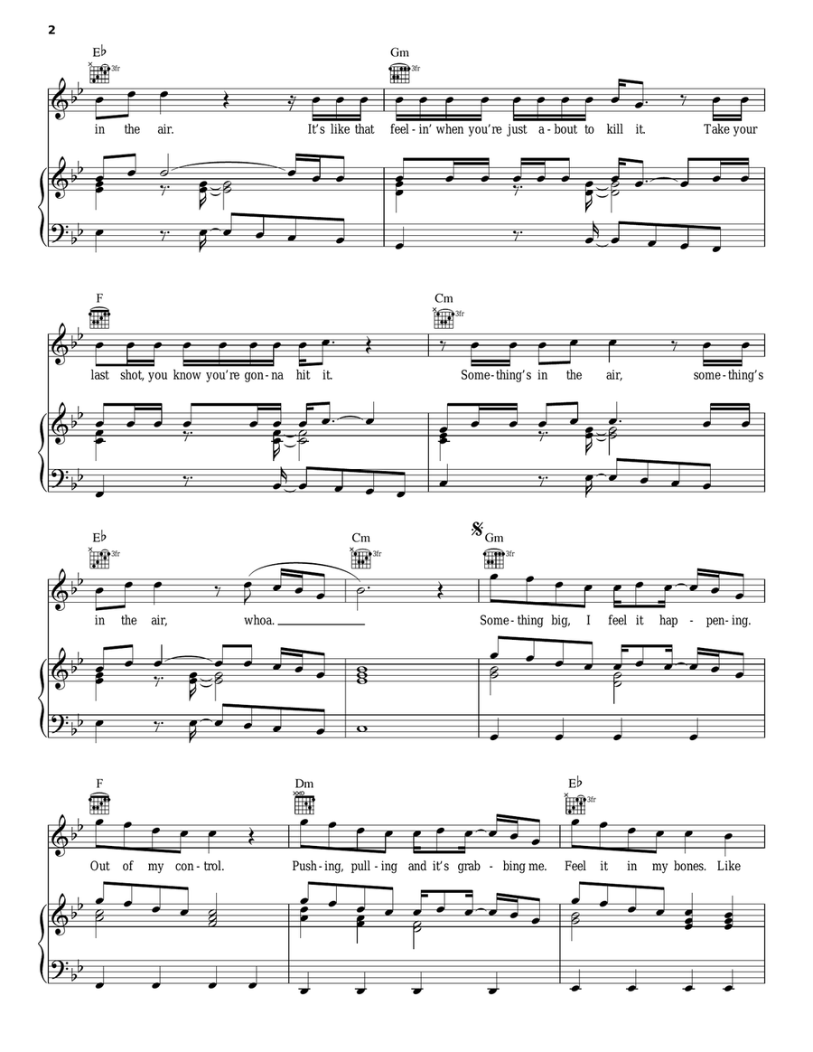 Something Big Piano, Vocal, Guitar scores gallery preview page 2
