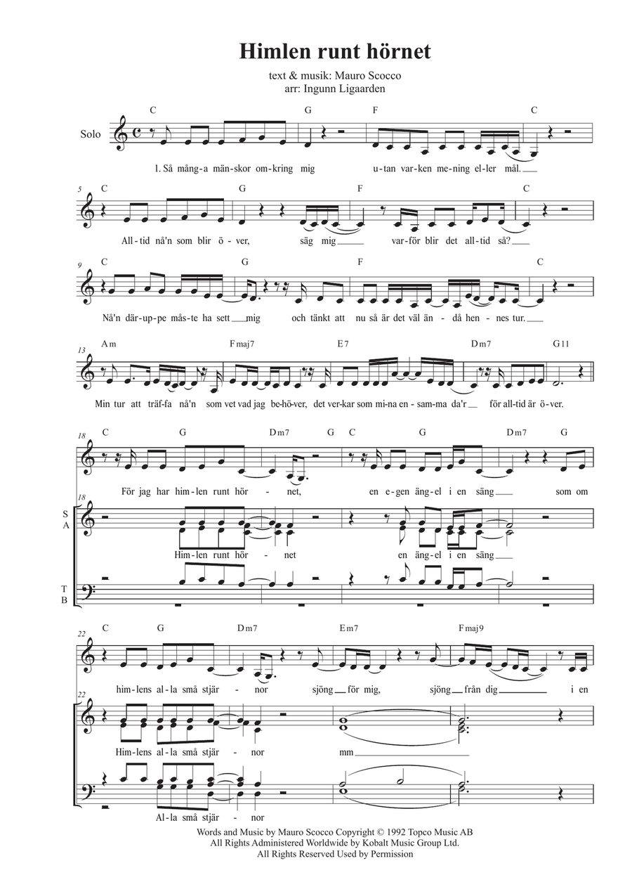 Himlen Runt Hornet Himlen Runt Hornet Divisi scores gallery preview page 1