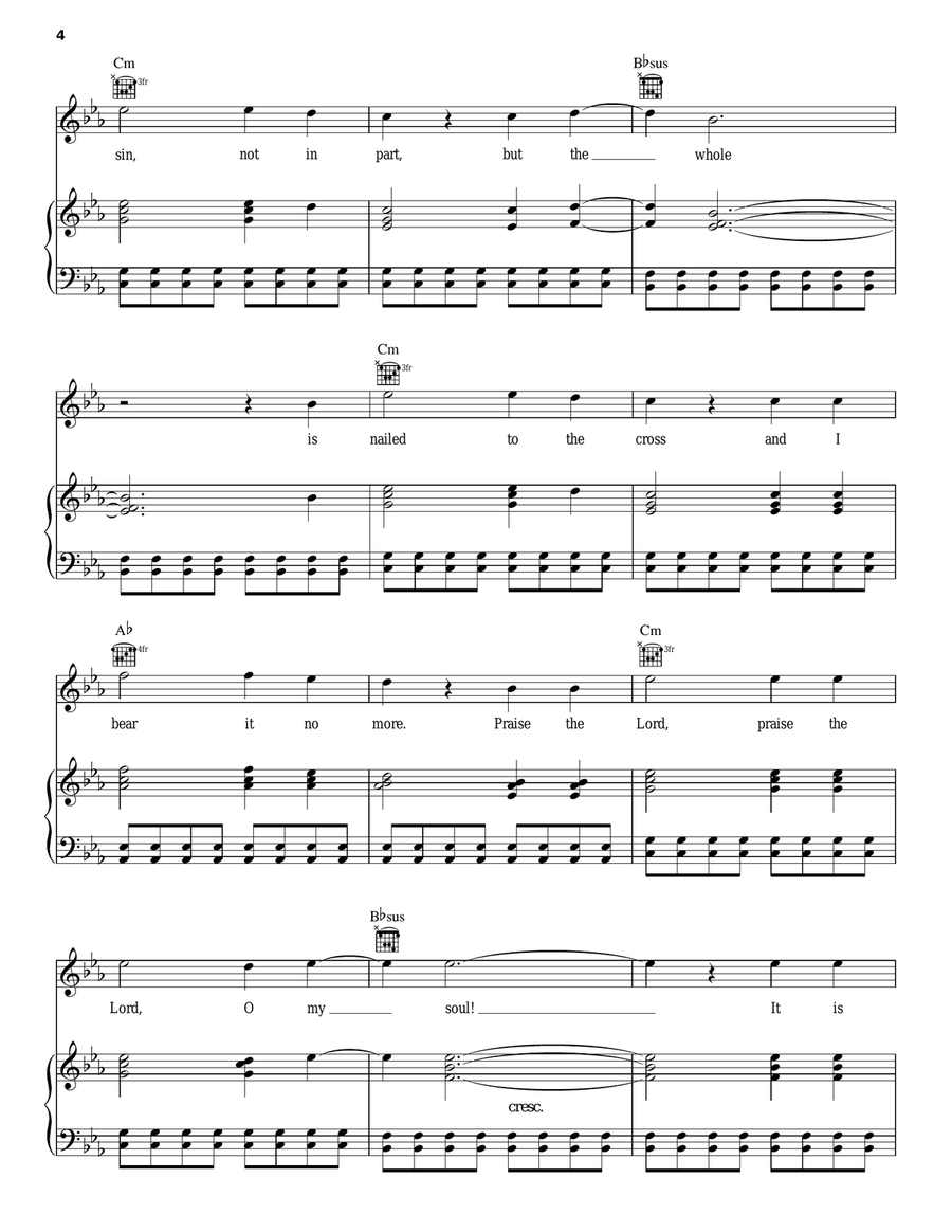 It Is Well It Is Well Piano, Vocal, Guitar scores gallery preview page 4