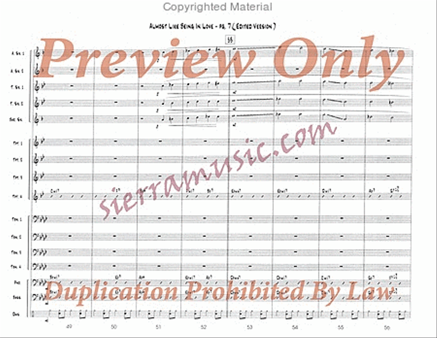 Almost Like Being in Love (Edited) Big Band scores gallery preview page 8