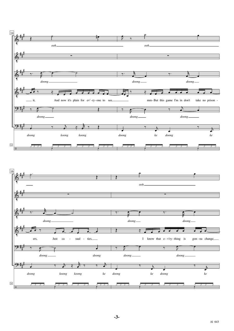Rise And Fall A Cappella scores gallery preview page 3