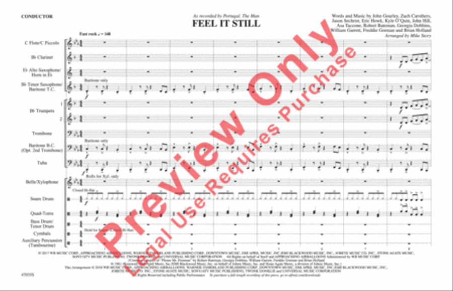 Feel It Still Marching Band scores gallery preview page 2