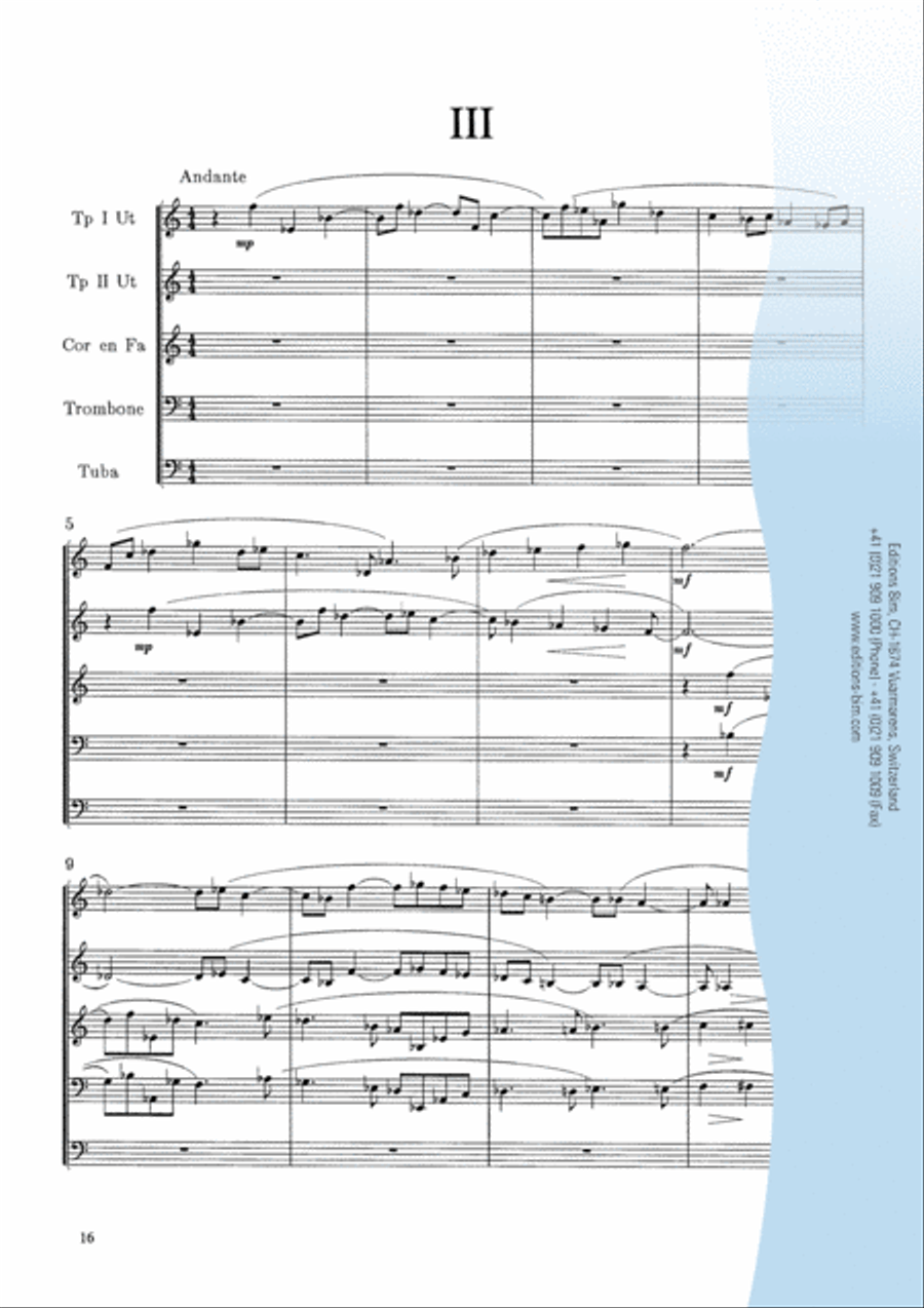 4 Sketches Brass Quintet scores gallery preview page 6