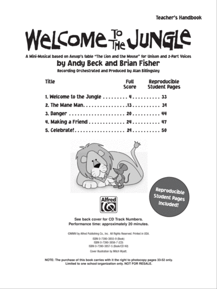 Welcome to the Jungle - CD Kit Unison Choir scores gallery preview page 5