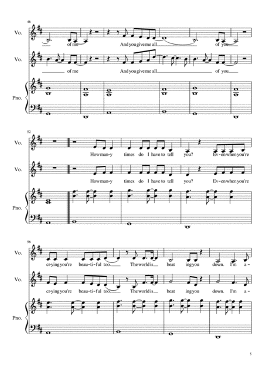 All Of Me Vocal Duet scores gallery preview page 5
