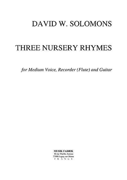 Three Nusery Rhymes