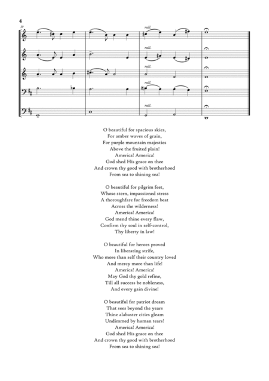 America, The Beautiful Brass Ensemble scores gallery preview page 5