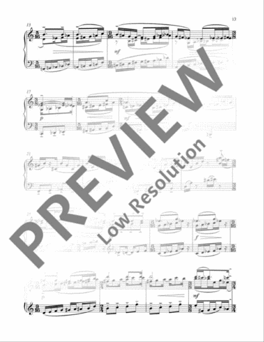 Six Wooded Pieces Piano Solo scores gallery preview page 16