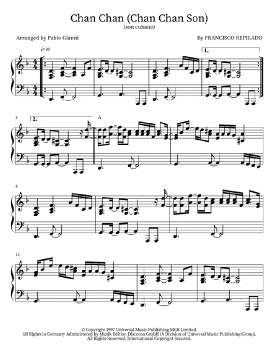 Chan Chan (chan Chan Son) Small Ensemble scores gallery preview page 2