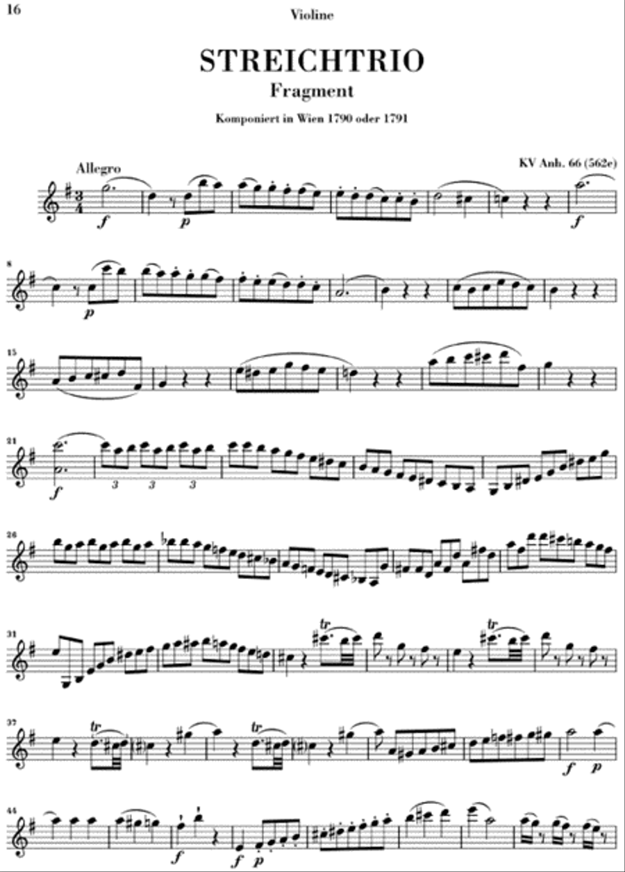 String Trio E Flat Major K.563 String Trio scores gallery preview page 5