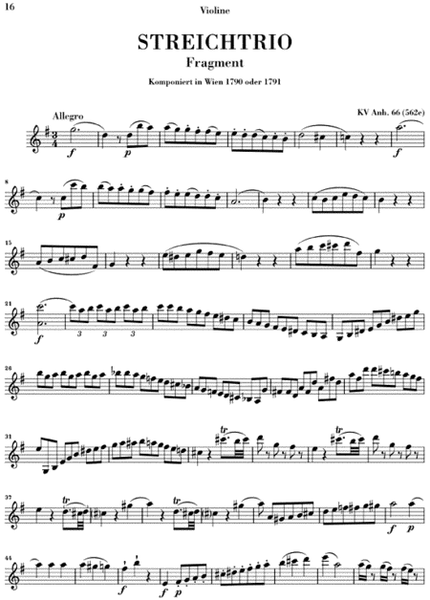 String Trio E Flat Major K.563