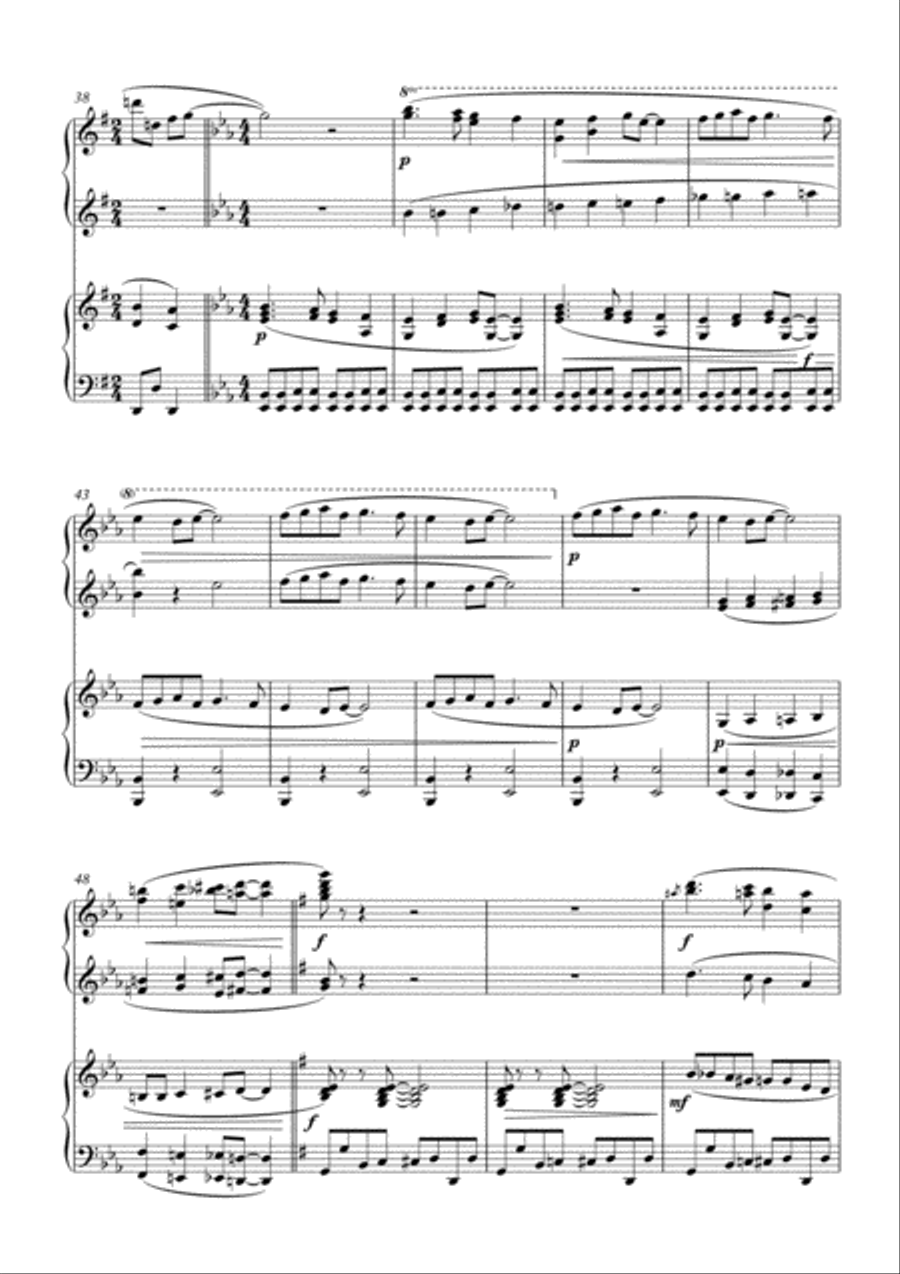 Deck the Halls... and Boogie! Christmas carol variation for Piano Duet 1 Piano, 4-Hands scores gallery preview page 5