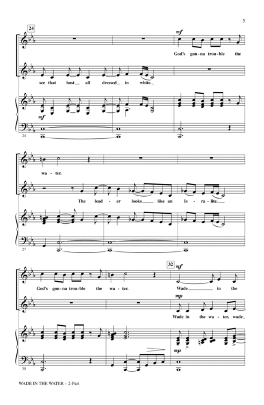 Wade In The Water 2-Part scores gallery preview page 4