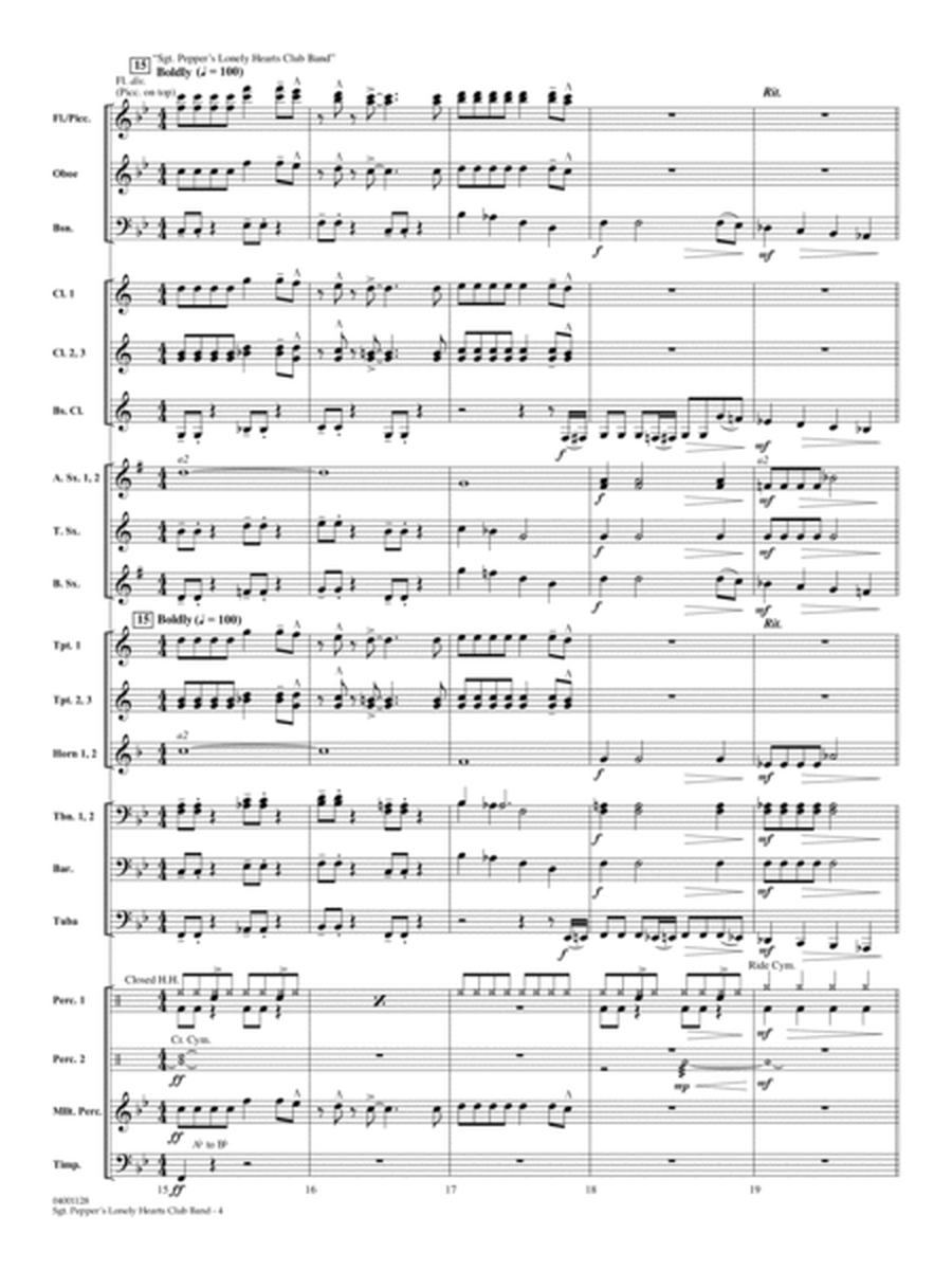 Sgt. Pepper's Lonely Hearts Club Band (Medley) (arr. Michael Sweeney) - Full Score