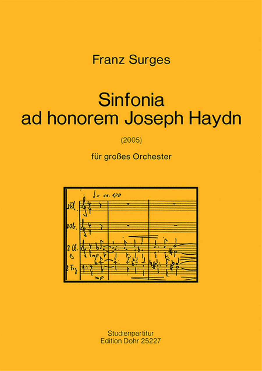 Sinfonia ad honorem Joseph Haydn für großes Orchester (2005) Full Orchestra scores gallery preview page 1