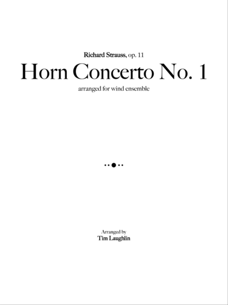 Horn Concerto No. 1 (R. Strauss, Band) Concert Band scores gallery preview page 3
