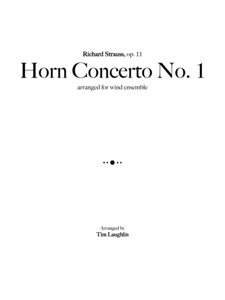Horn Concerto No. 1 (R. Strauss, Band) image number null