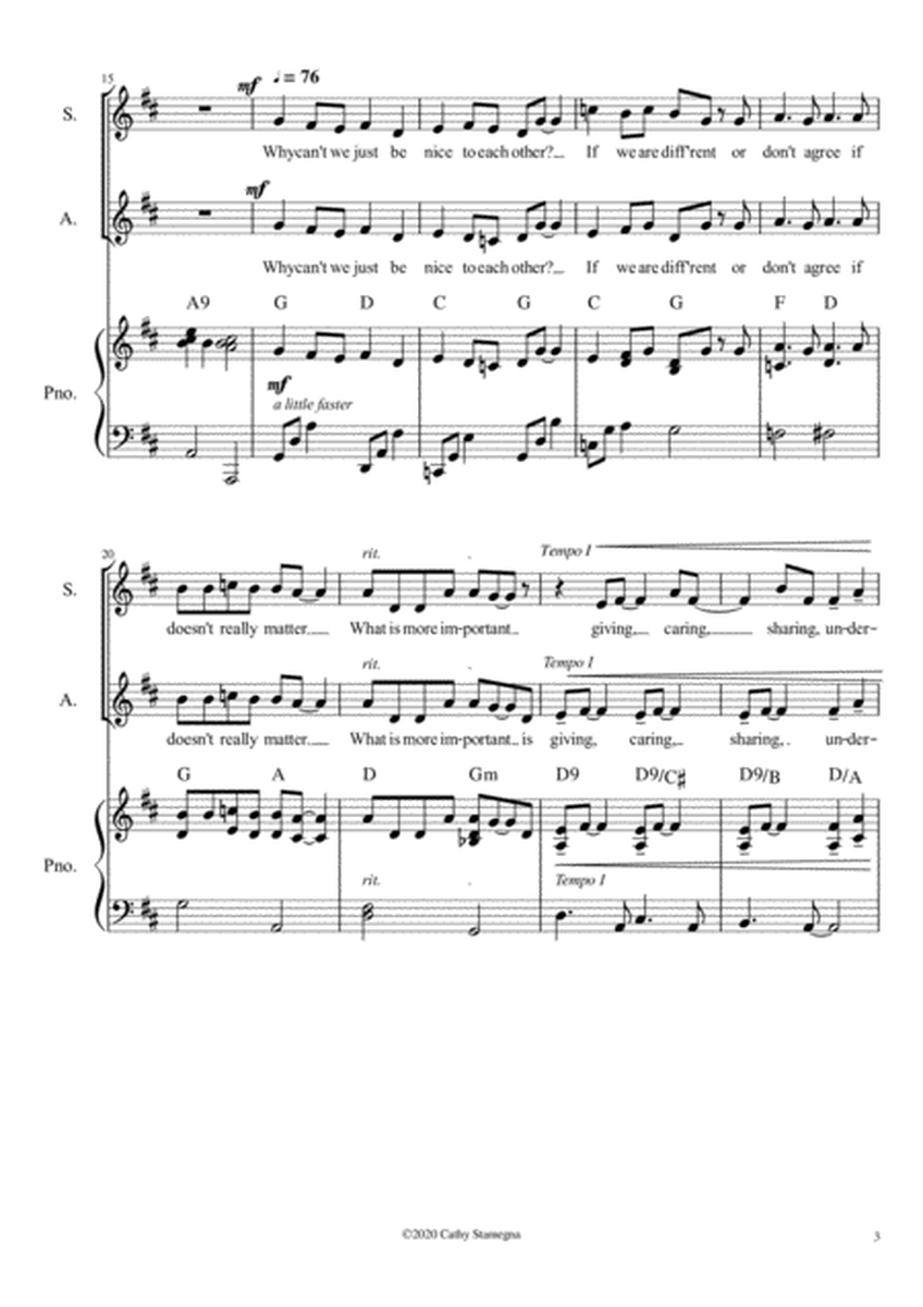 Just One Candle (Duet for Soprano/Alto Solo, Chords, Piano Accompaniment) image number null