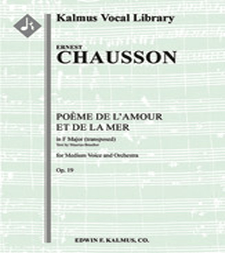 Book cover for Poeme de l'Amour et de la Mer, Op. 19 (medium voice; F)