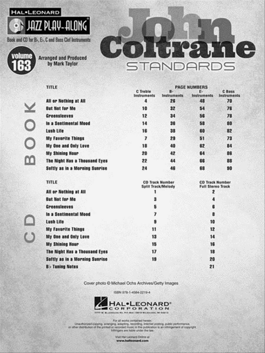 John Coltrane Standards C Instrument scores gallery preview page 3