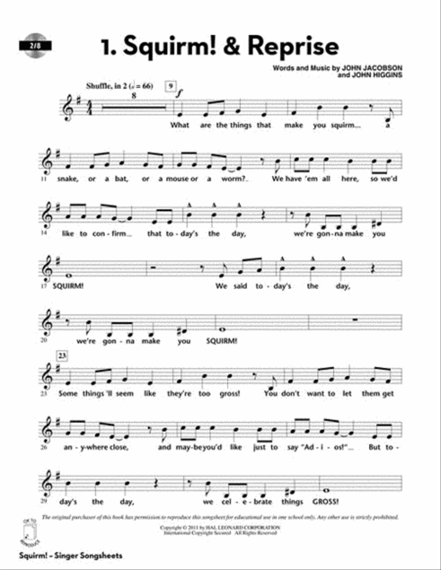 Squirm! Choir scores gallery preview page 2