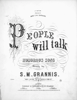 People Will Talk. Humorous Song