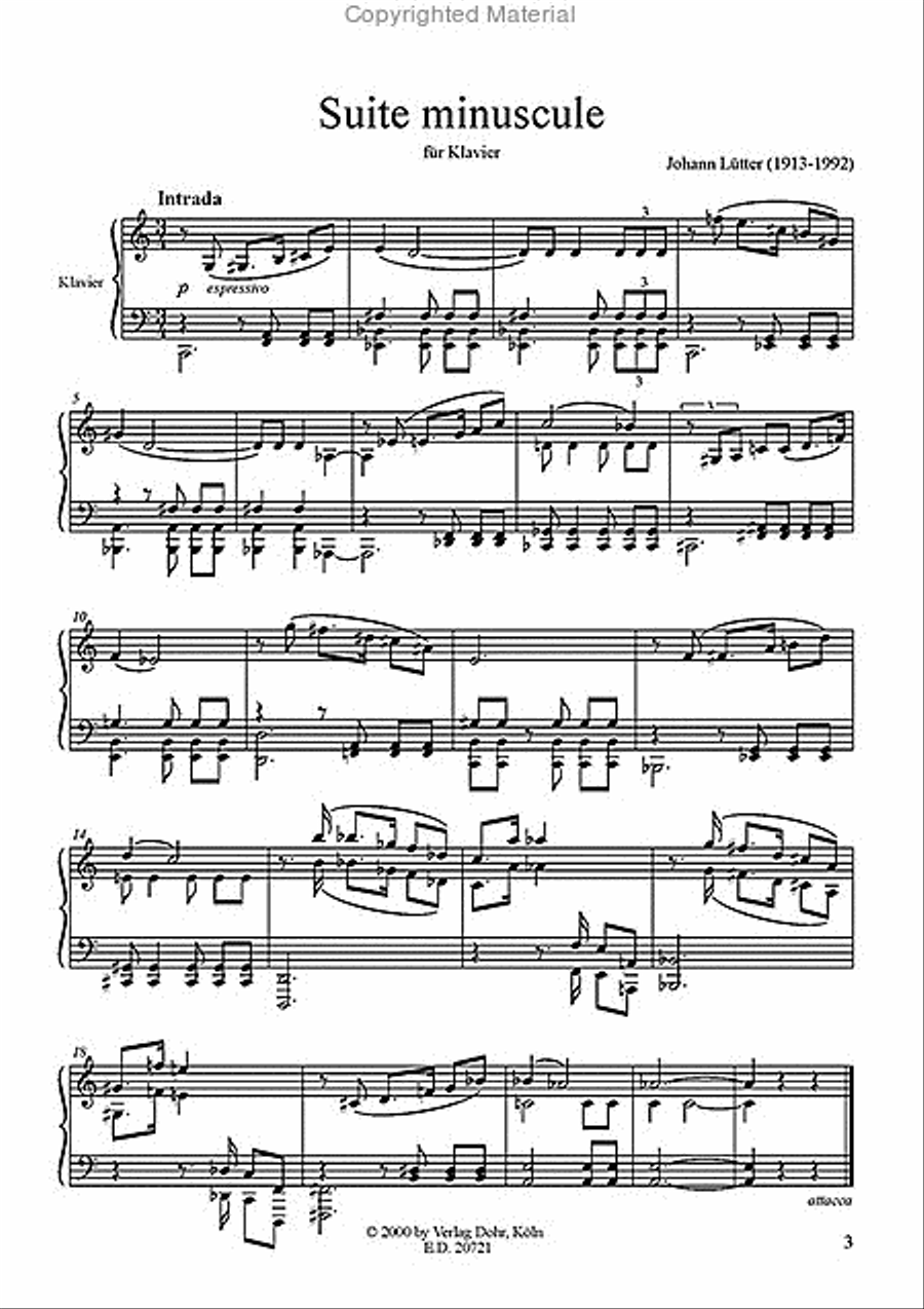 Suite minuscule für Klavier Piano Solo scores gallery preview page 2