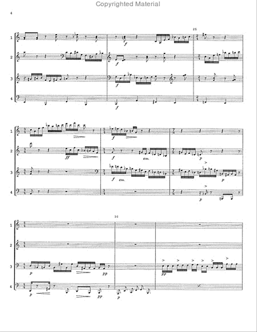 Sonata For Marimba Quartet Percussion Ensemble scores gallery preview page 5