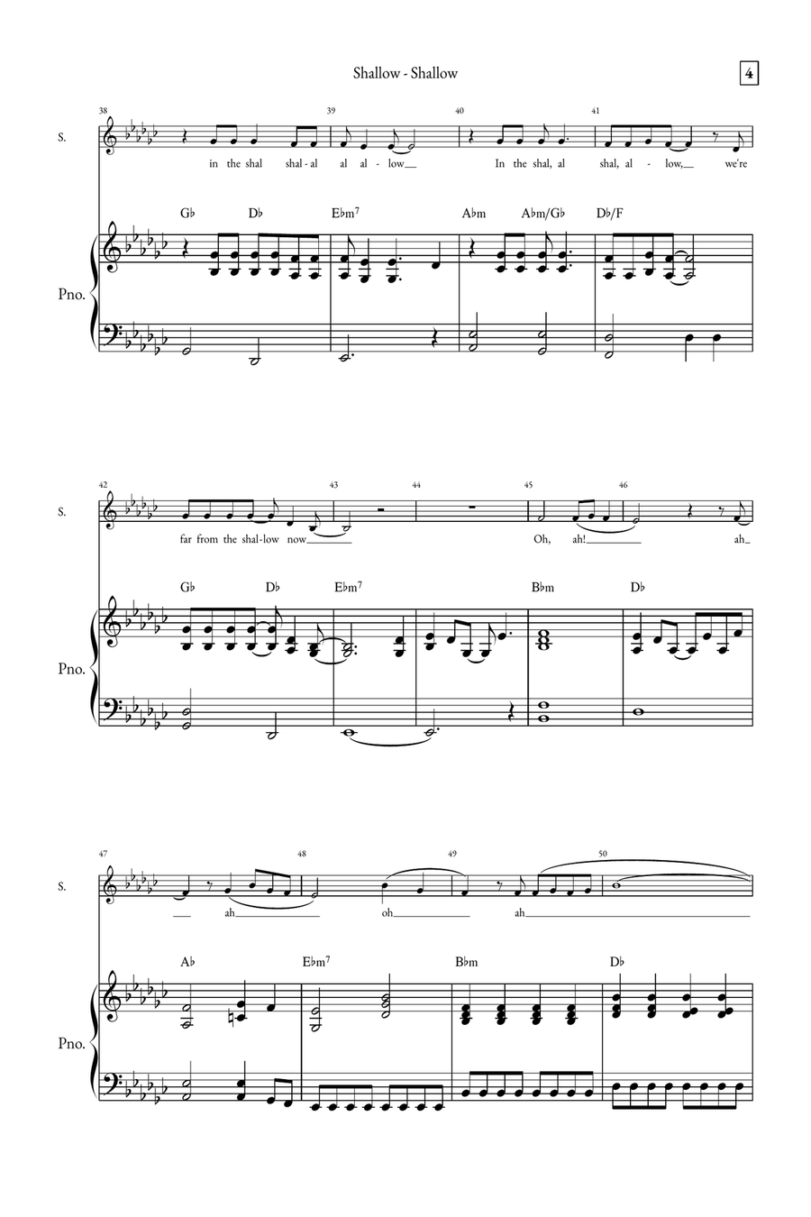 Shallow A Cappella scores gallery preview page 4