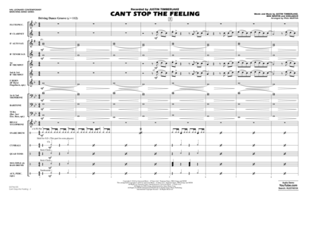 Can't Stop the Feeling (from Trolls) - Conductor Score (Full Score)