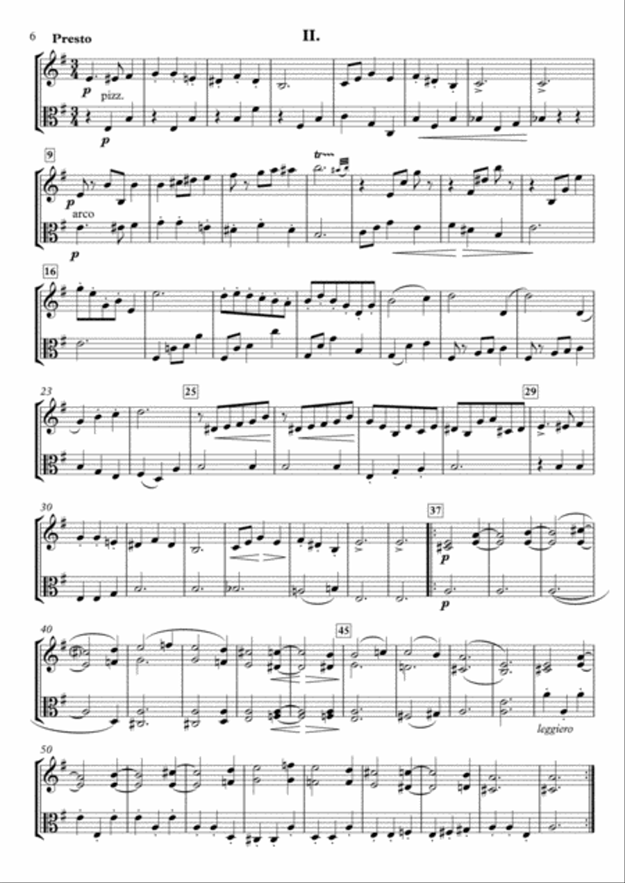 Suite for Violin and Viola, Op.109 String Duet scores gallery preview page 6