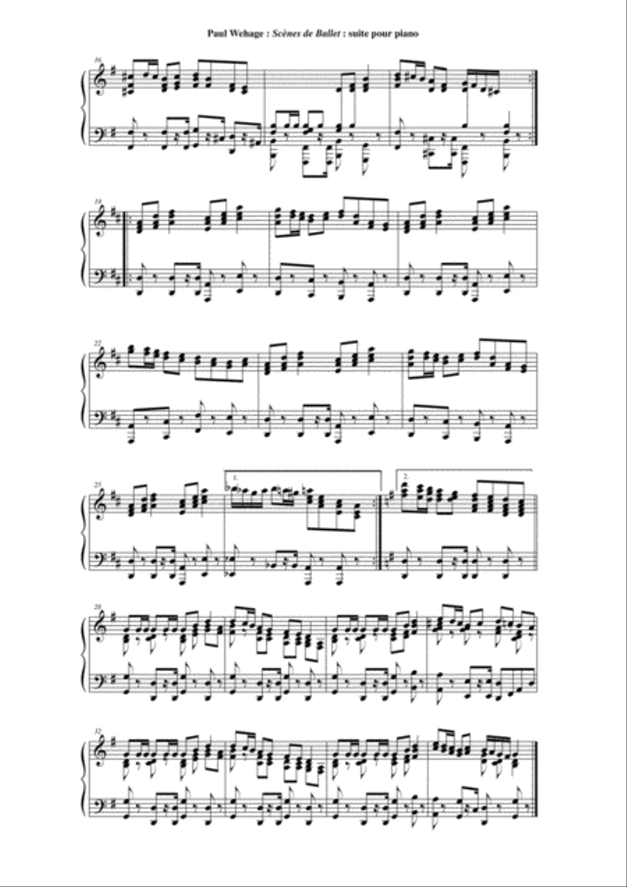 Paul Wehage: Scènes de Ballet for piano Piano Solo scores gallery preview page 3