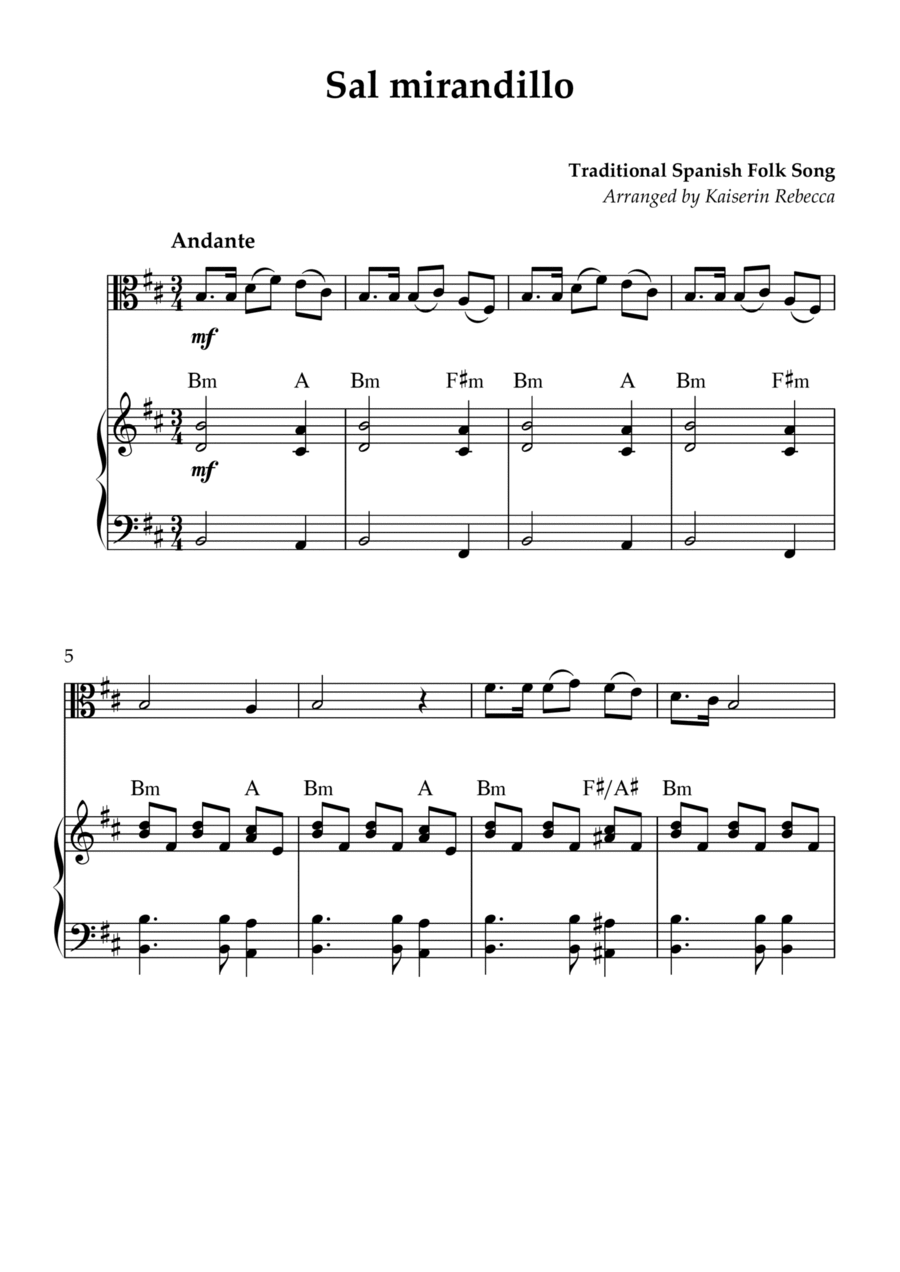 Sal mirandillo Sal mirandillo Viola scores gallery preview page 1