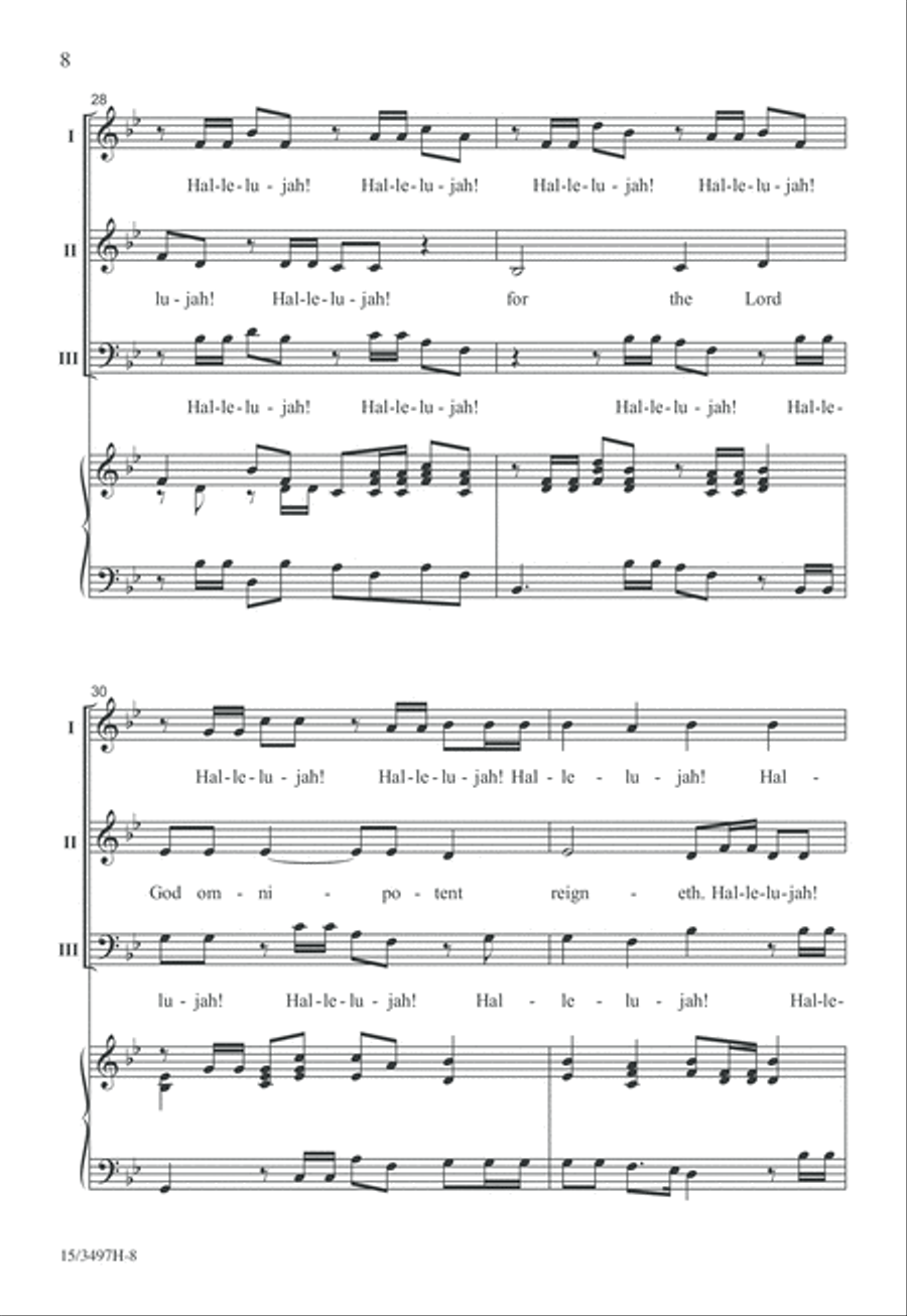 Hallelujah! Hallelujah! 3-Part scores gallery preview page 8