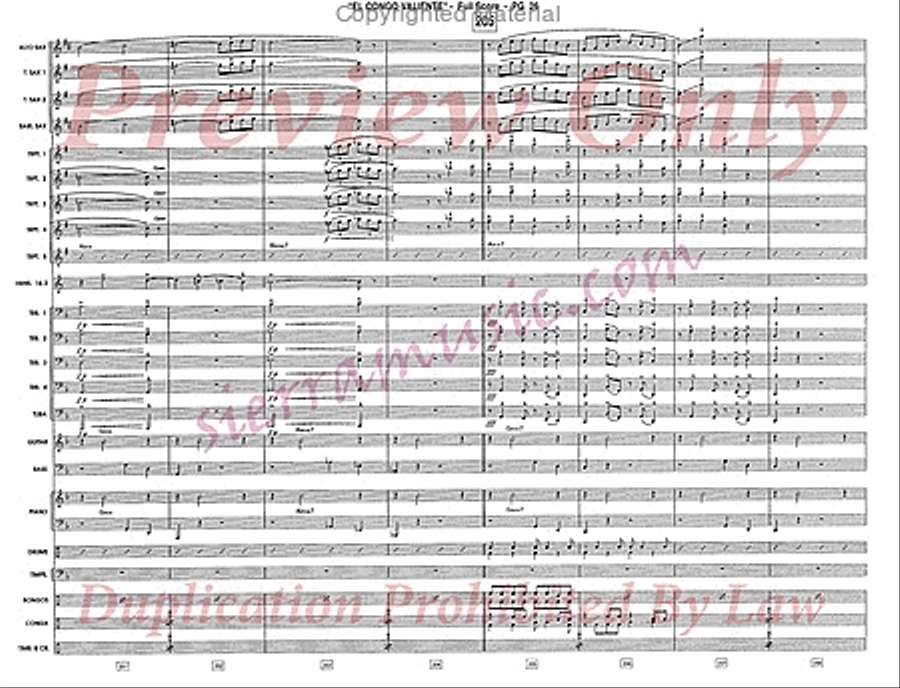 El Congo Valiente Jazz Ensemble scores gallery preview page 27