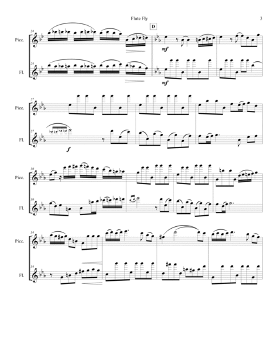 Flute Fly Woodwind Ensemble scores gallery preview page 4