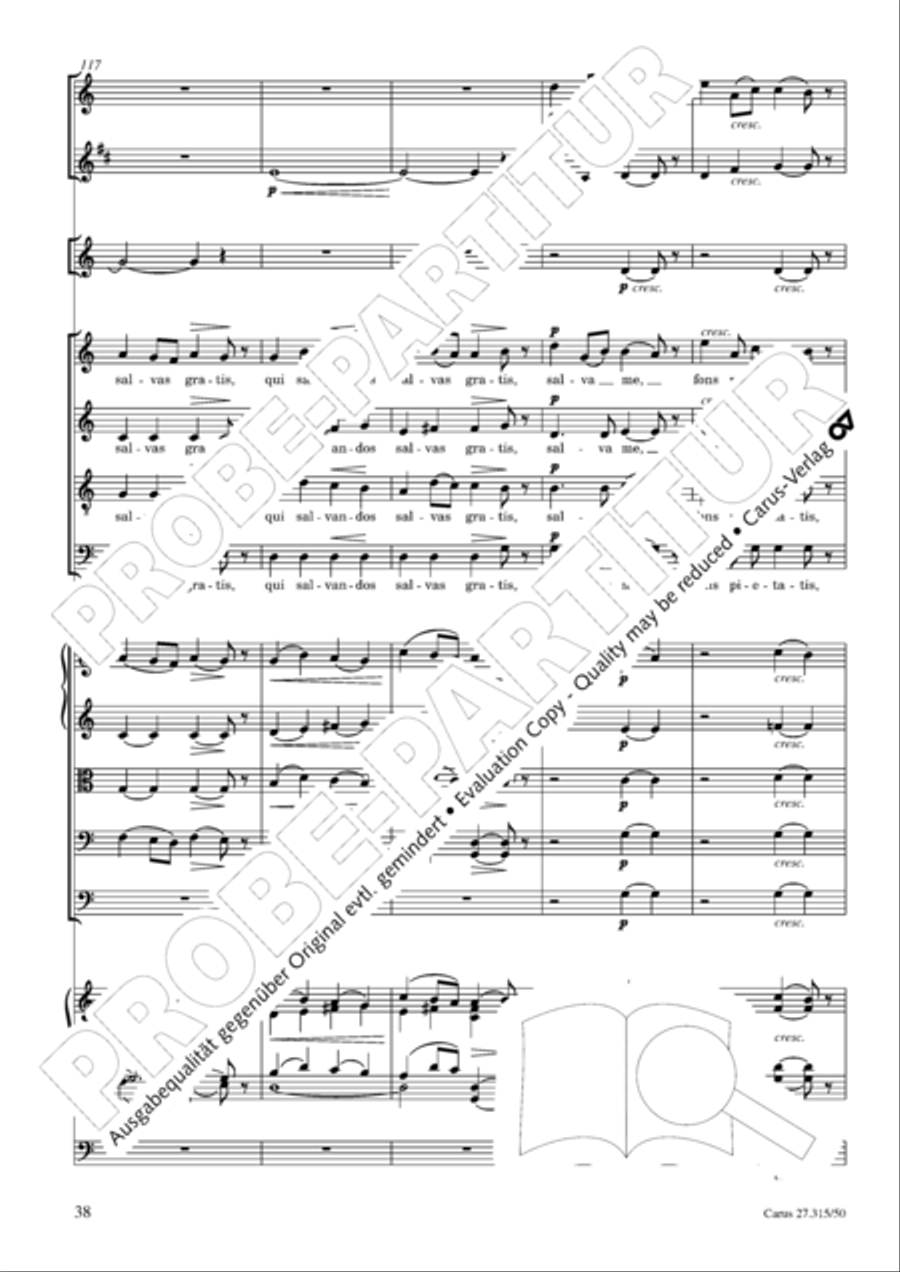 Requiem in C major 4-Part scores gallery preview page 41