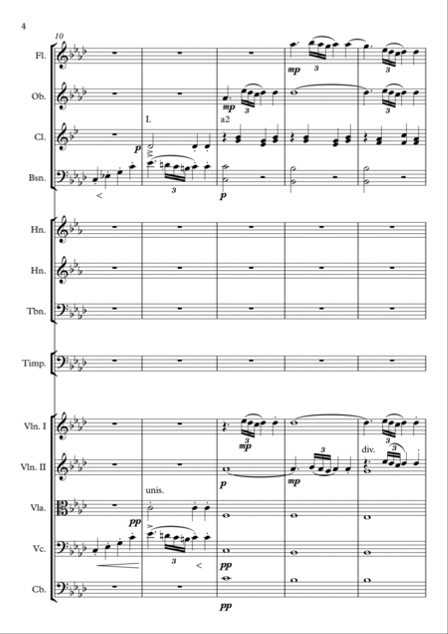 Beethoven Piano Sonata Op. 2 No. 1 Orchestration (by Barış Önder) Full Orchestra scores gallery preview page 4